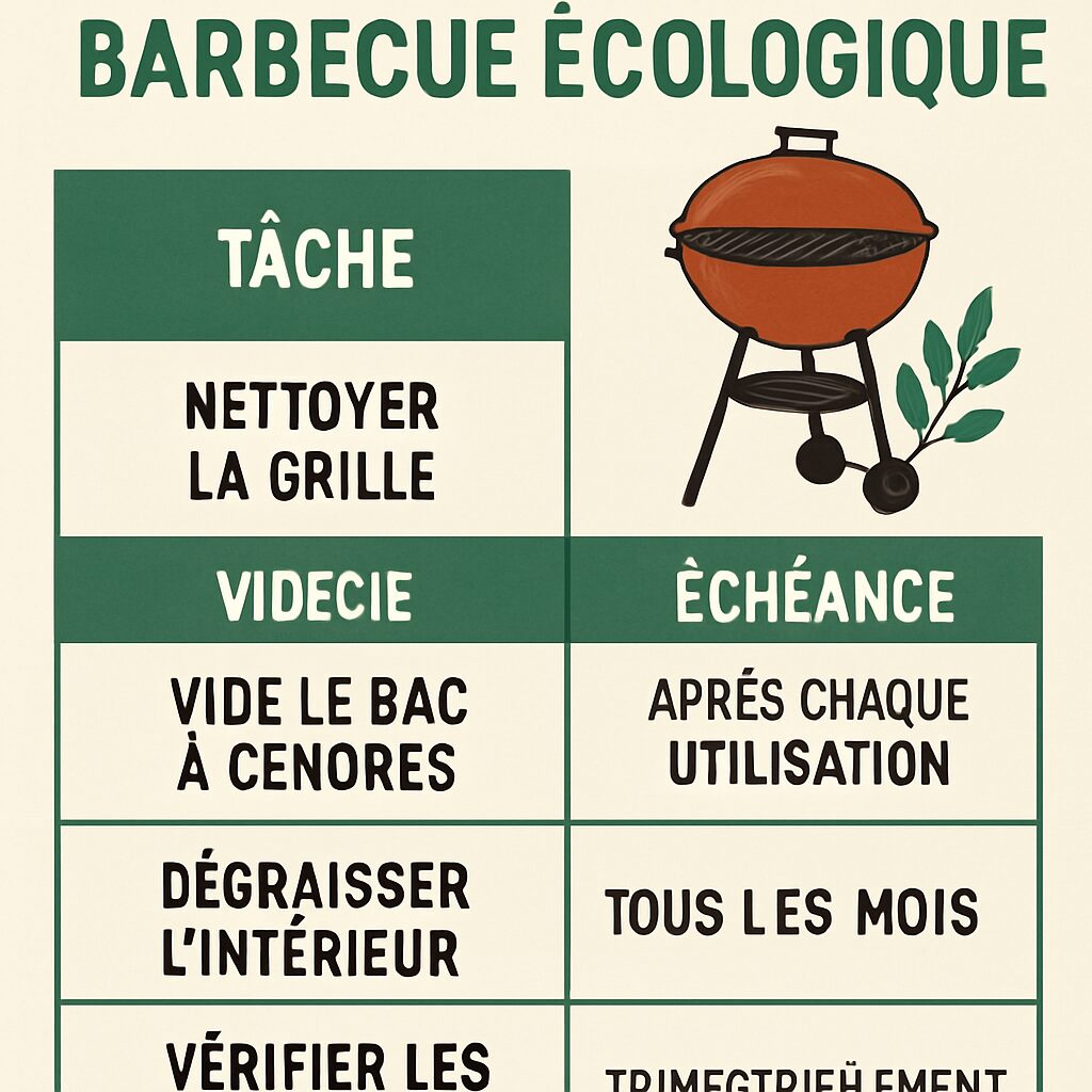 découvrez nos conseils pratiques pour entretenir efficacement votre barbecue écologique. apprenez comment préserver la qualité de votre appareil tout en garantissant une cuisson saine et respectueuse de l'environnement. profitez de délicieuses grillades sans compromettre votre santé ni la planète.