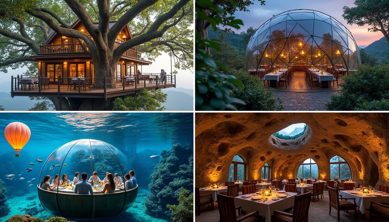 explorez une sélection des restaurants les plus insolites au monde et laissez-vous surprendre par des lieux uniques, des expériences culinaires étonnantes et des décors hors du commun.