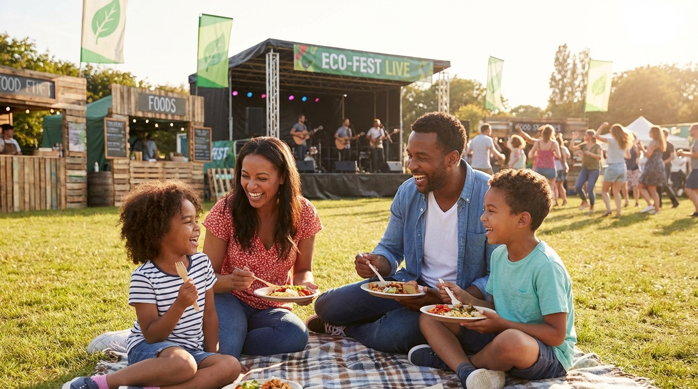 découvrez le festival elkhart envirofest avec ses poissons vivants, animations musicales, et une large sélection de repas et boissons pour toute la famille.